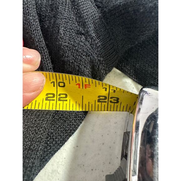 LULULEMON Black Transformation Open Front Wrap Cardigan Sweater Pockets M C8 - Picture 5 of 6